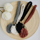 Boho Macrame Wristlet Keychain- Multiple Options-Keychains-ultimatehousebuyers-ultimatehousebuyers, Women's Fashion Boutique in Grinnell, Iowa