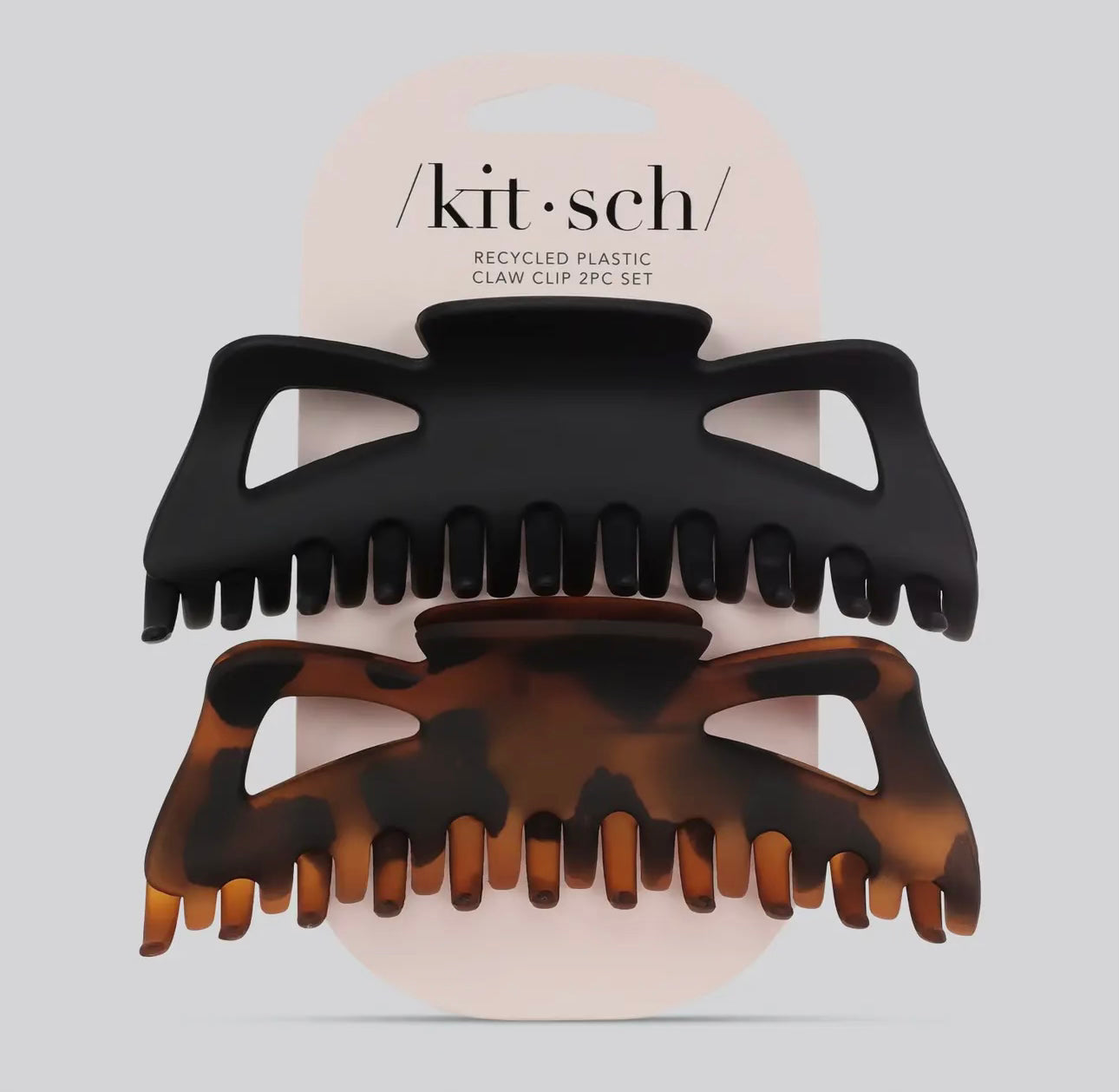 Kitsch Jumbo Classic Claw Clip- Black/Tortoise-Hair Accessories-Kitsch 6578-ultimatehousebuyers, Women's Fashion Boutique in Grinnell, Iowa