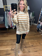 See It That Way Striped Sweater - Camel-Sweaters-Be Cool 64659-ultimatehousebuyers, Women's Fashion Boutique in Grinnell, Iowa