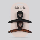 Kitsch Large Loop Claw Clips- Black/Tortoise-Hair Accessories-Kitsch 6561-ultimatehousebuyers, Women's Fashion Boutique in Grinnell, Iowa