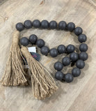 Dark Charcoal Wood Beaded Garland-Home & Garden-Creative Brands- G2622-ultimatehousebuyers, Women's Fashion Boutique in Grinnell, Iowa