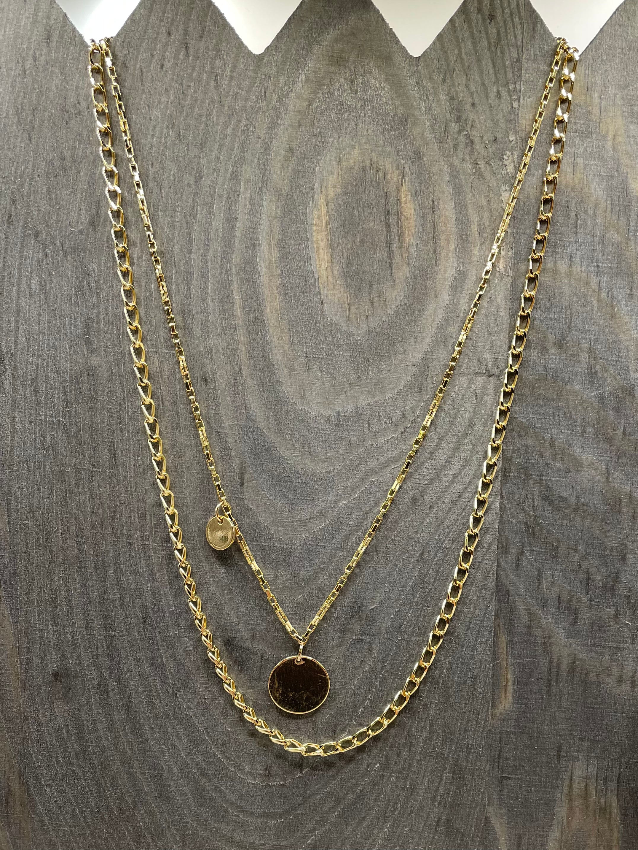 Gwenith Gold Double Chain Necklace-Necklaces-Sodajo- 66642-N-ultimatehousebuyers, Women's Fashion Boutique in Grinnell, Iowa