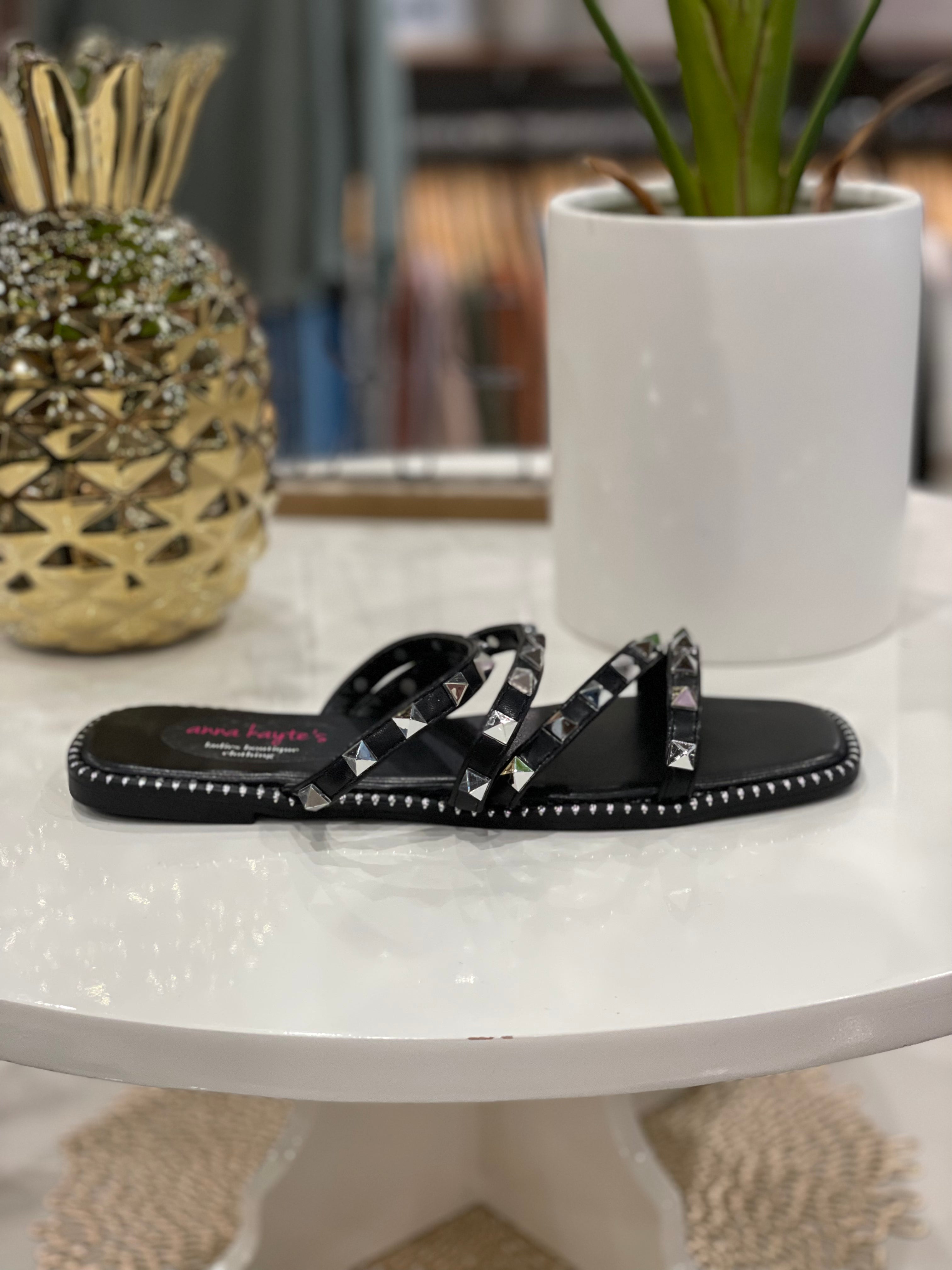 Gizelle Studded Strappy Sandals- Multiple Options-Sandals-Anna- Harlow-4-ultimatehousebuyers, Women's Fashion Boutique in Grinnell, Iowa