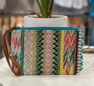 Baya Handmade Patterned Clutch- Aqua Multi-Clutch-Urbanista- 60B3010-ultimatehousebuyers, Women's Fashion Boutique in Grinnell, Iowa