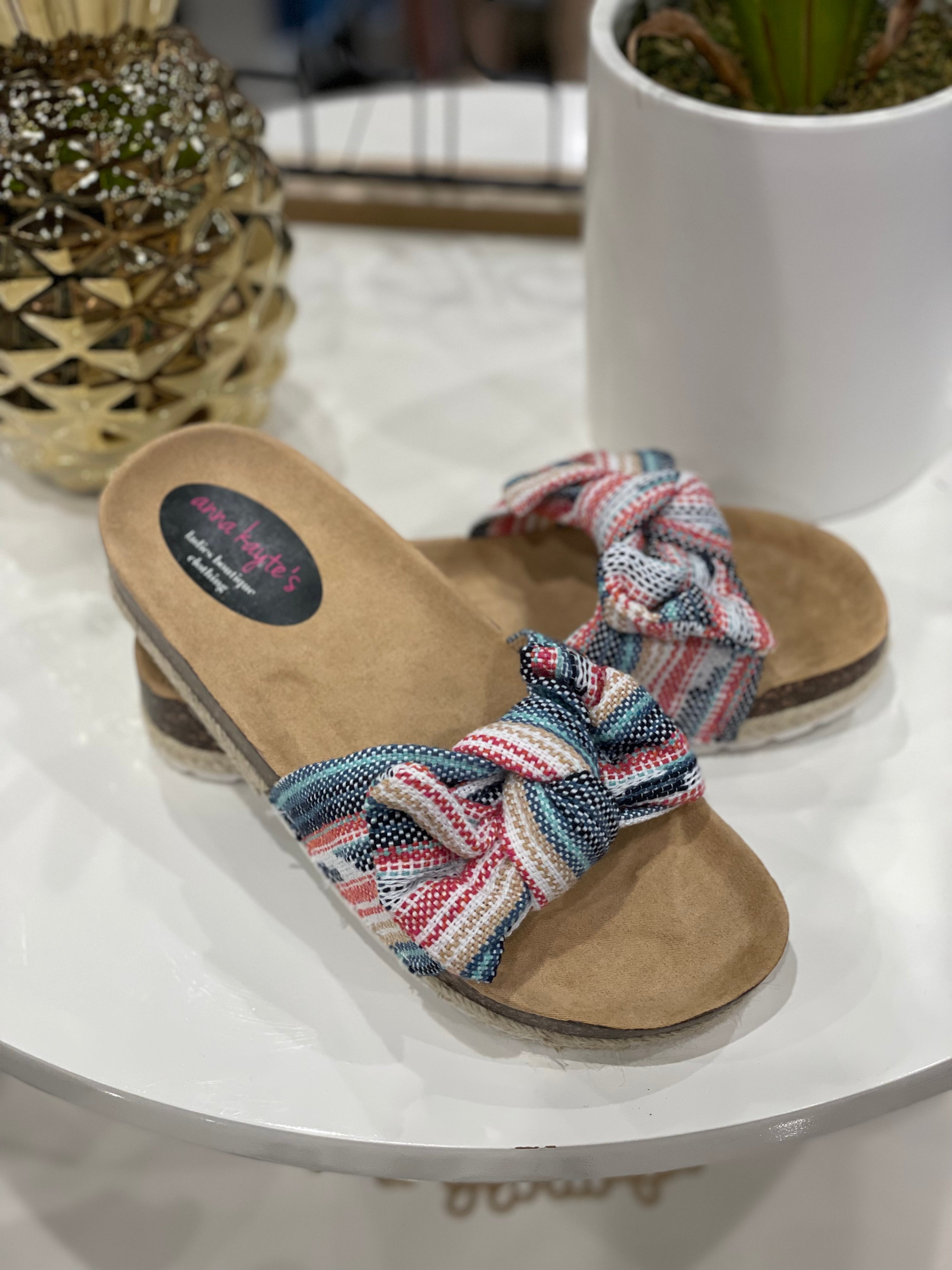 Brighter Days Platform Sandal- Pink/Blue Multi-Sandals-Qupid- Haidy-02-ultimatehousebuyers, Women's Fashion Boutique in Grinnell, Iowa